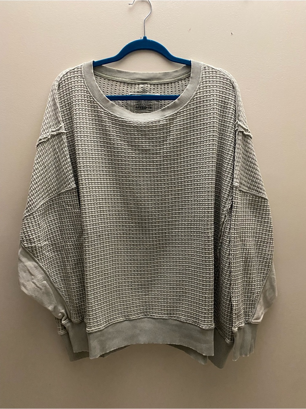 American Eagle Outfitters big hug waffle crew neck sweatshirt